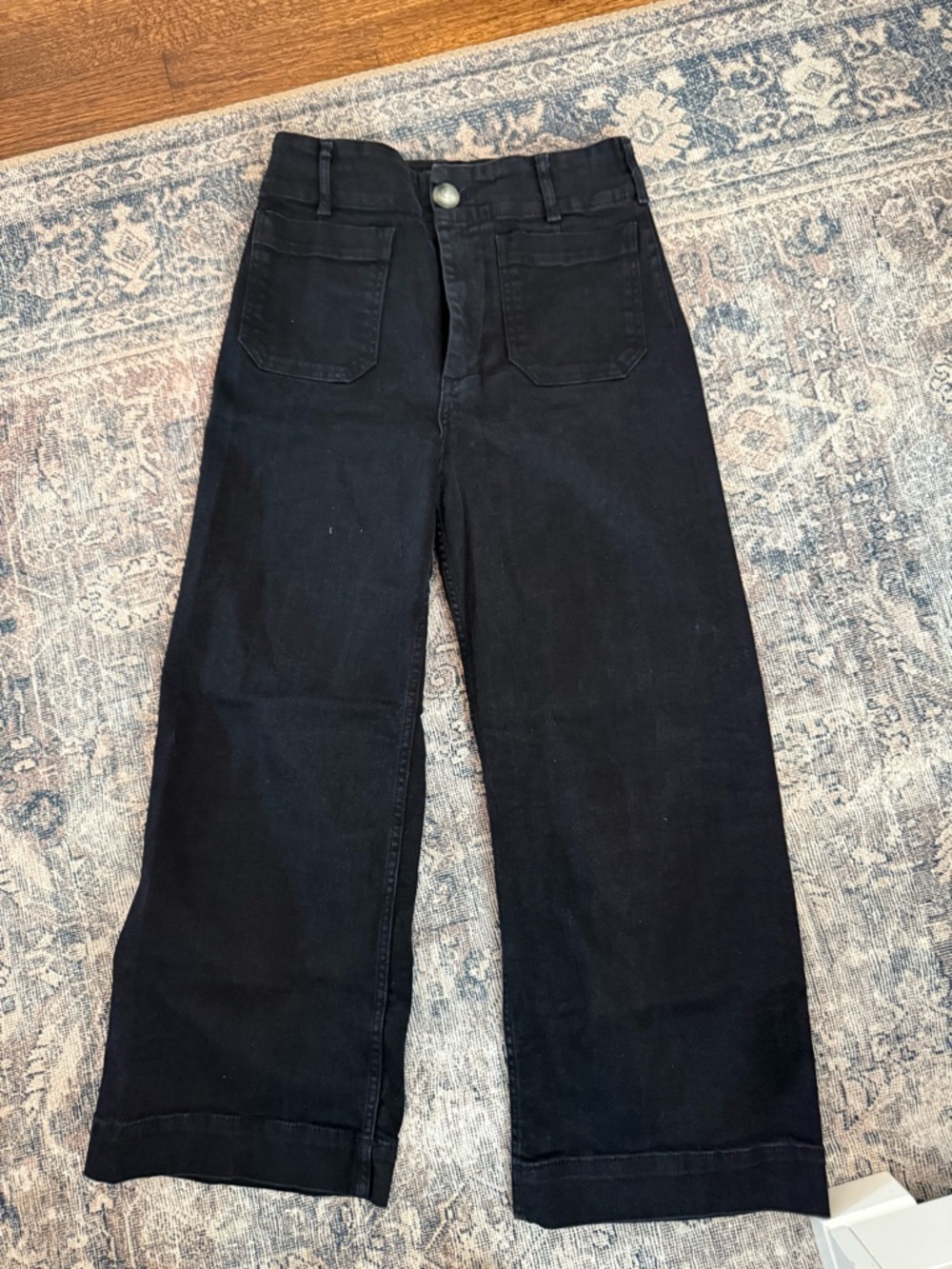 Anthropologie Black  Wide-Leg Jeans Collette Maeve jeans